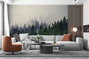 3D Scenery Forest Tree Fog Wall Mural Wallpaper YXL 23- Jess Art Decoration