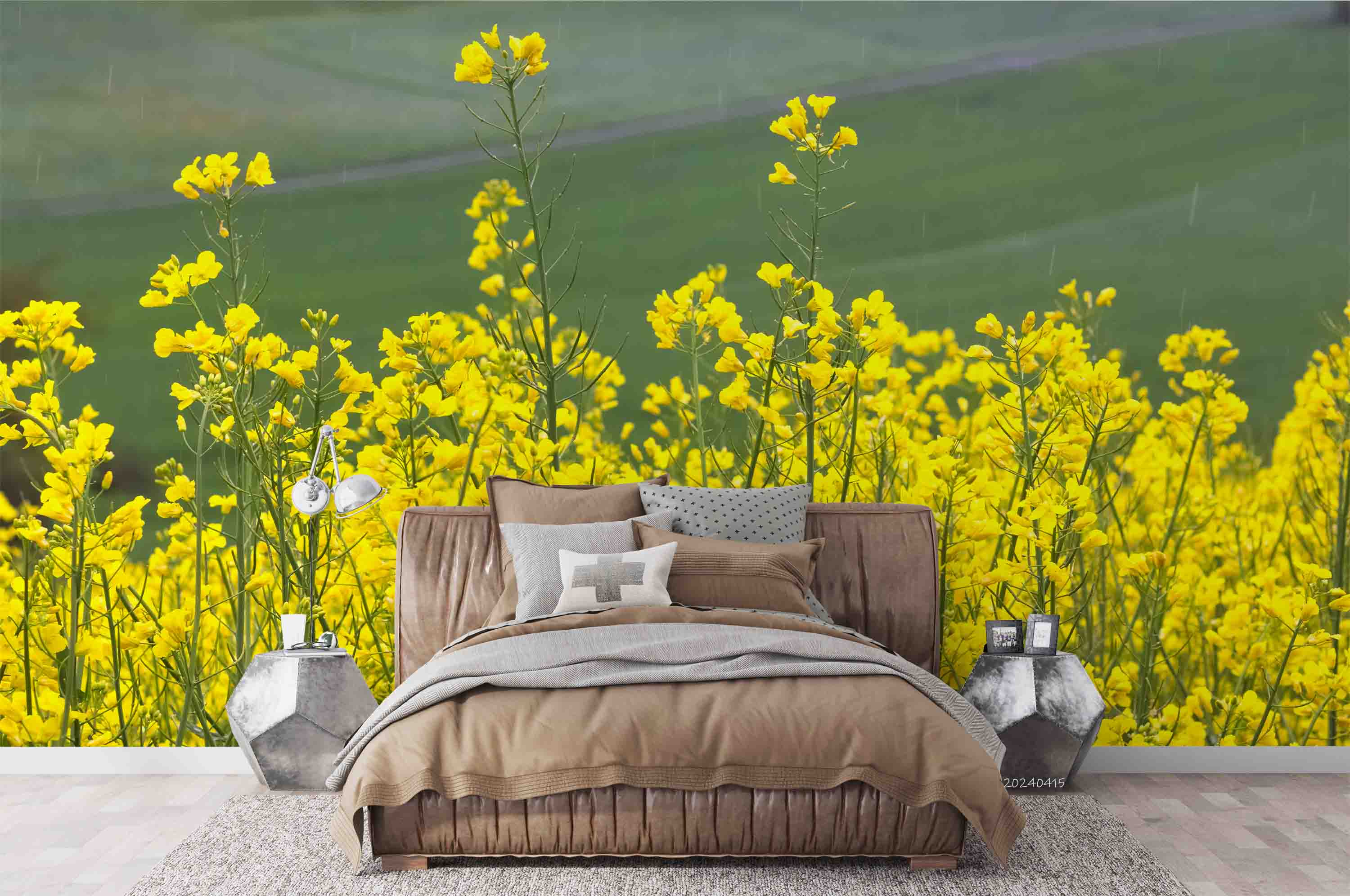 3D Yellow Rapeseed Field Wallpaper Wall Mural Wall Decor Wall Art Wall Sticker Remoable Wallpaper