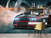 3D Red Sports Car Pattern Wallpaper Wall Mural Wall Decor Wall Art Wall Sticker Remoable Wallpaper
