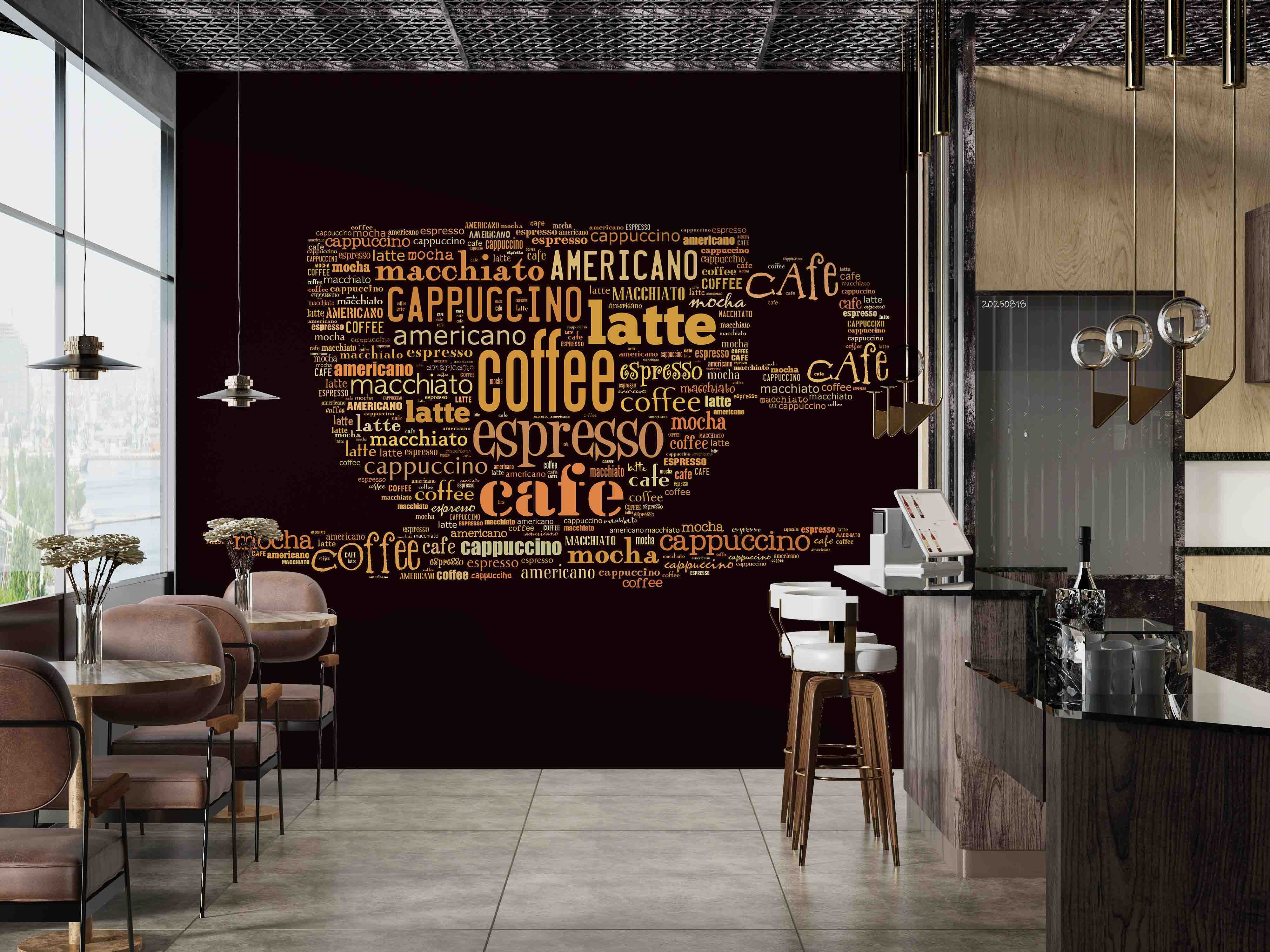 3D Restaurant Snack Bar Coffee Shop Wall Mural Wallpaper 71