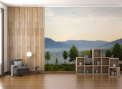 3D Green Forest Mountains White Fog Nature Scenery Wallpaper Wall Mural Wall Decor Wall Art Wall Sticker Remoable Wallpaper LQH