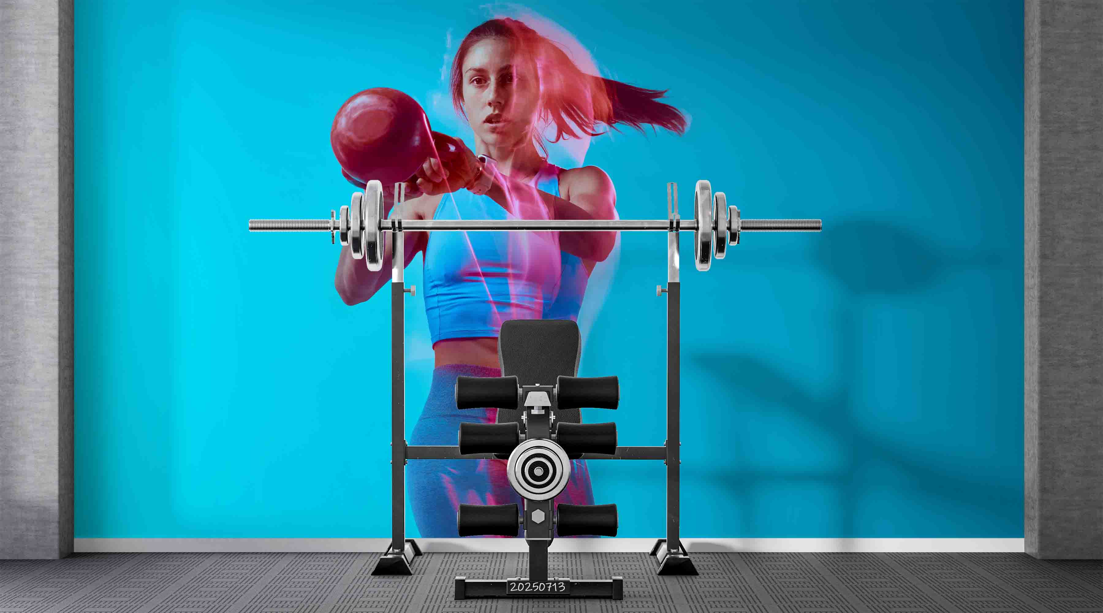 3D Gym Fitness Dumbbell Wall Mural Wallpaper 3