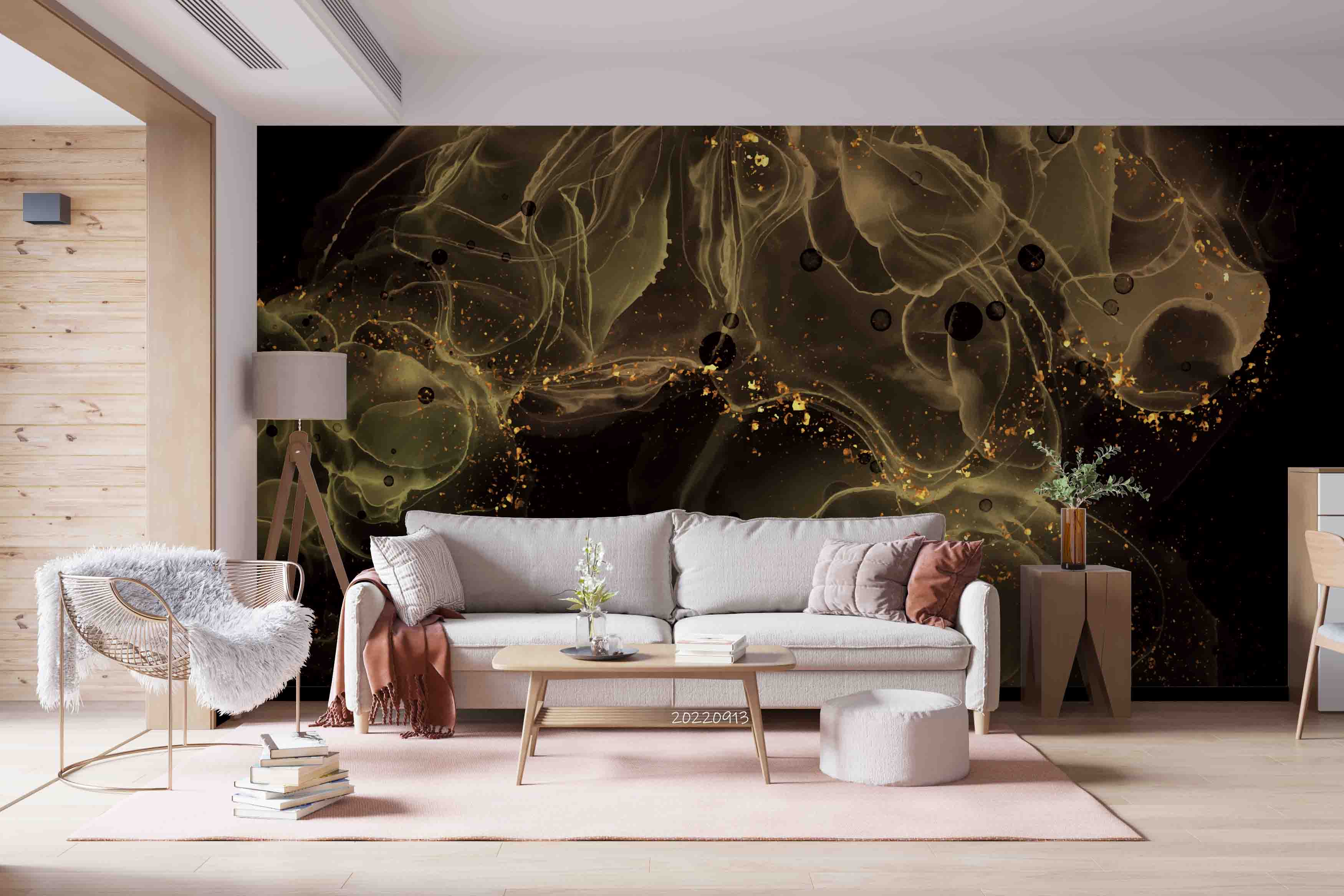 3D Gold Alcohol Ink Background Glitter Wall Mural Wallpaper GD 3553- Jess Art Decoration