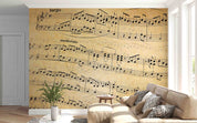 3D Musical Notes Abstract Old Paper Background Wall Mural Wallpaper GD 4432- Jess Art Decoration