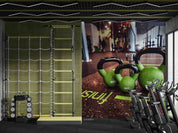3D Gym Kettle-Bell Dumbbell Wall Mural Wallpaper YXL 2402