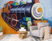 3D Vintage Locomotive Rails Wall Mural Wallpaper GD 4480- Jess Art Decoration
