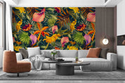3D Flower Phalaenopsis Leaf Green Wall Mural Wallpaper YXL 510