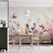 3D Watercolor Pink Floral Leaf Wallpaper Wall Mural Wall Decor Wall Art Wall Sticker Remoable Wallpaper LQH