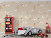 3D Retro Balloon Animals Night Sky Clouds Wall Mural Wallpaper GD 4099- Jess Art Decoration