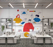 3D Office Business Commerce Brainshtorm Working Wall Mural Wallpaper 31