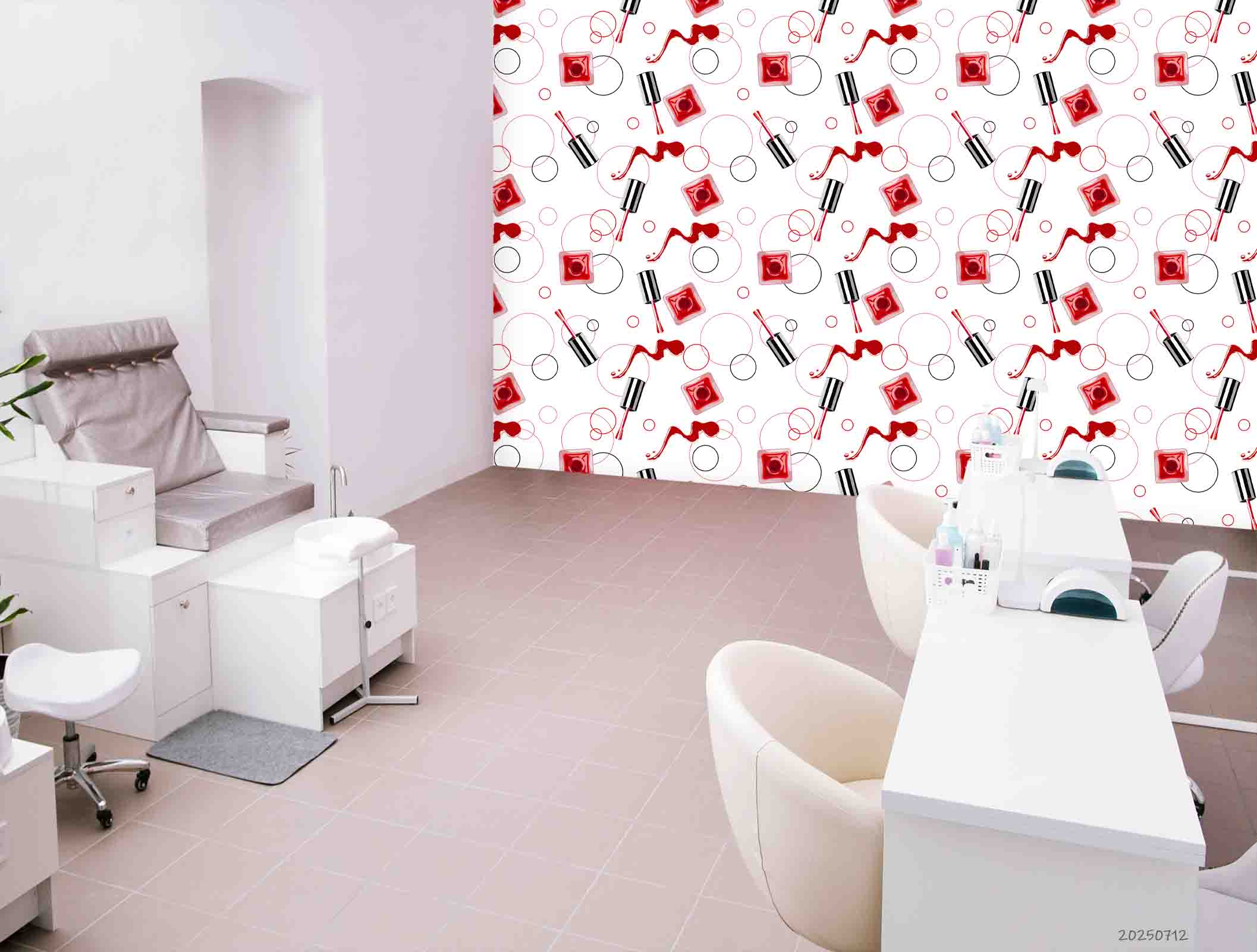 3D Salon Shop Beauty Salon Nail Salon Pattern Wall Mural Wallpaper 18