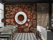 3D Doodle Style Coffee Drink Icon Set Coffee Cup Wall Mural Wallpaper GD 5533- Jess Art Decoration