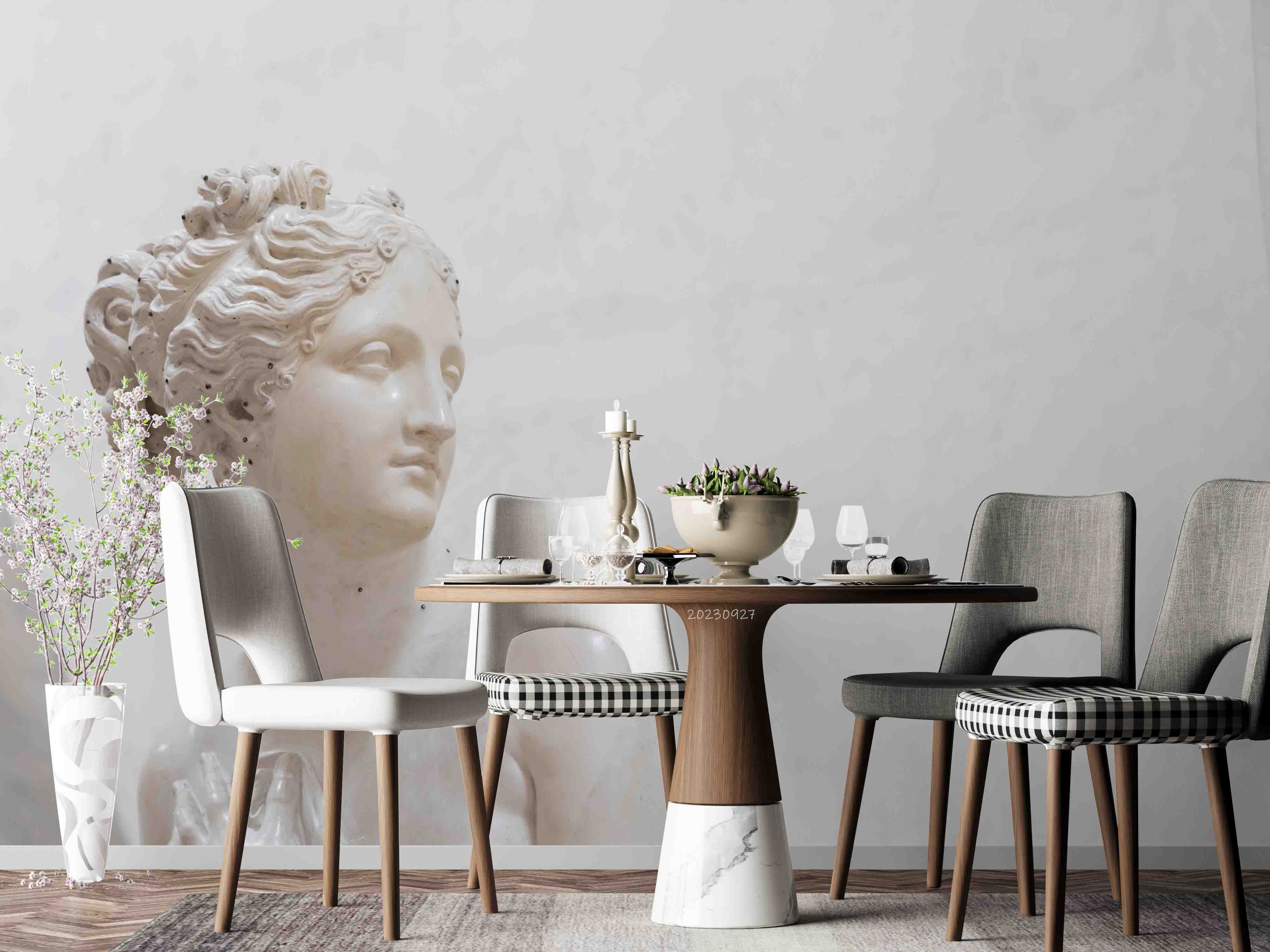 3D Sculpture Woman Hair Wall Mural Wallpaper YXL 2470