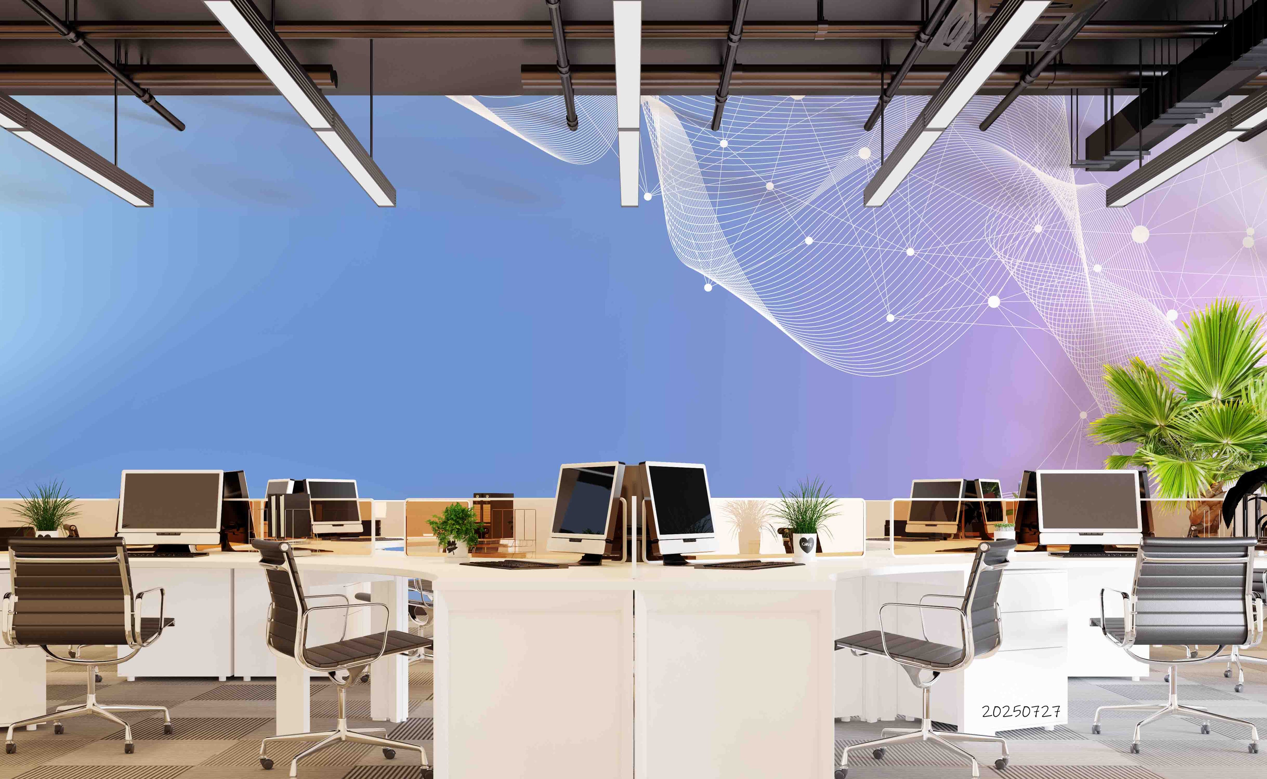 3D Office Business Commerce Technology Modern Wall Mural Wallpaper 49