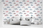 3D Stylish Pastel Color Graffiti Cloud Wall Mural Wallpaper GD 5139- Jess Art Decoration