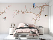 3D Animal Bird Trunk Flower Wall Mural Wallpaper YXL 15- Jess Art Decoration