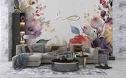 3D Floral Leaf Wave Point Rose Wall Mural Wallpaper YXL 3128