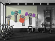 3D Gym Fitness Dumbbell Wall Mural Wallpaper 7