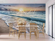 3D Beach Wave Sea Sunrise Landscape Wall Mural Wallpaper GD 4569- Jess Art Decoration