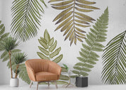 3D Modern Green Plant Leaf Vein Fern Nature Art Background Wall Mural Wallpaper GD 5579- Jess Art Decoration