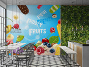 3D Ice Cream Popsicle Blue Sunlight Wall Mural Wallpaper YXL 2332
