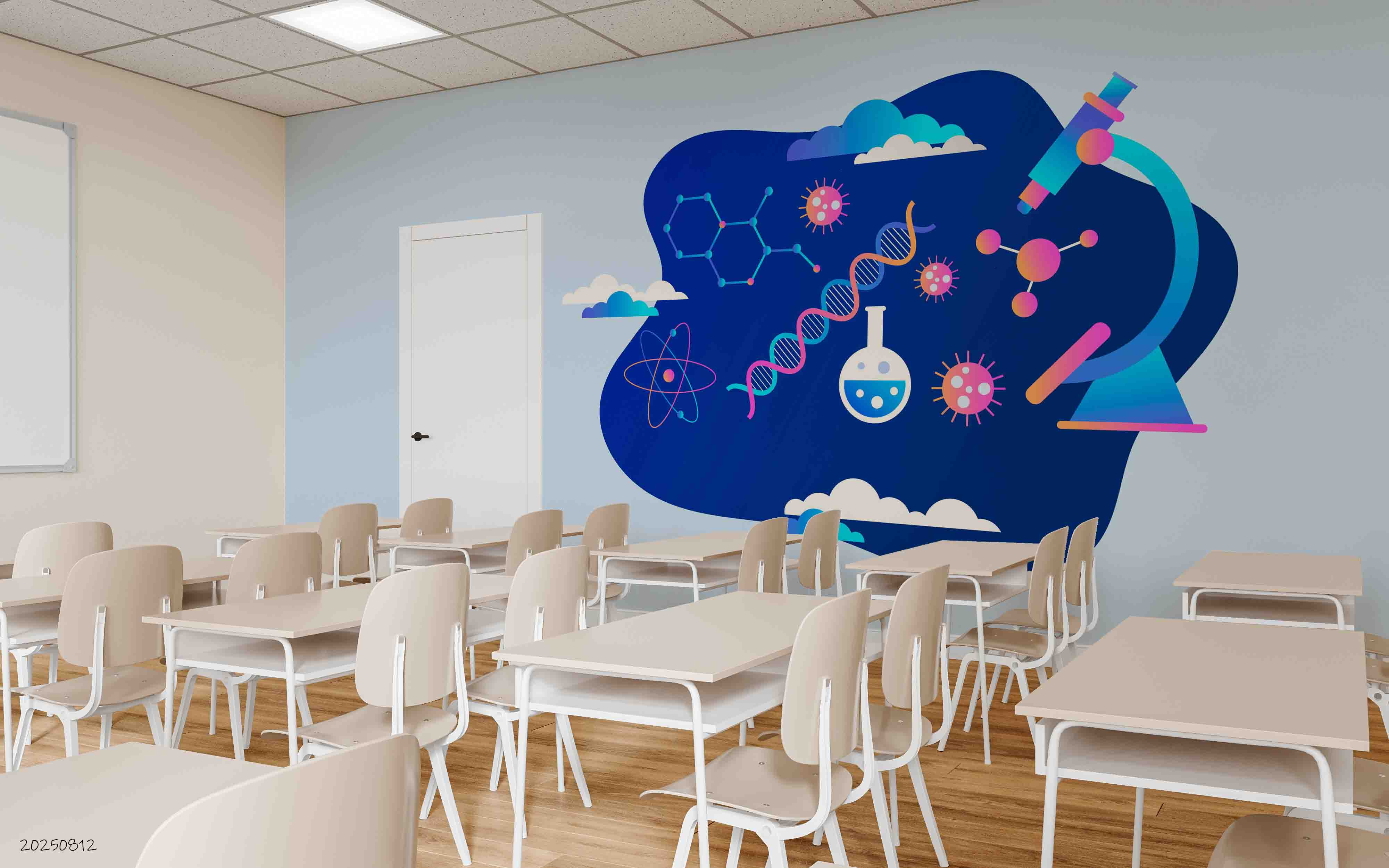 3D School STEM Science Lab Classroom Teaching Aid Chemistry Wall Mural Wallpaper 47