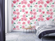 3D Watercolor Rose Leaf Pattern Wall Mural Wallpaper GD 5197- Jess Art Decoration