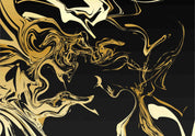 3D Retail Shop Store Market Trade Marble Gold Black Wall Mural Wallpaper 21