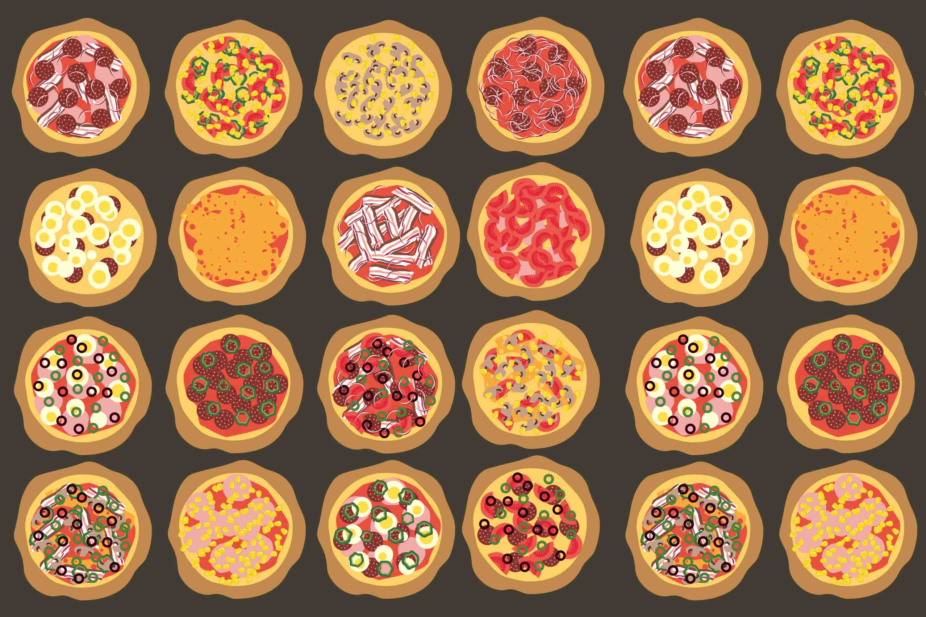 3D Restaurant Snack Bar Diner Fast Food Pizza Wall Mural Wallpaper 72