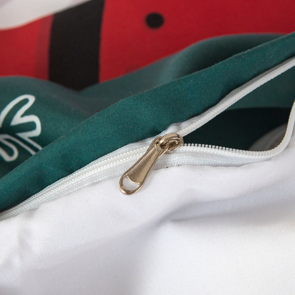 3D Santa Claus Gift Socks Green Pattern Quilt Cover Set Bedding Set Duvet Cover Pillowcases 490- Jess Art Decoration