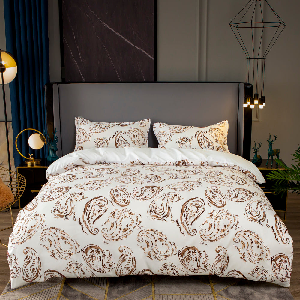 3D Abstract Brown Floral Vintage Quilt Cover Set Bedding Set Duvet Cover Pillowcases 489- Jess Art Decoration