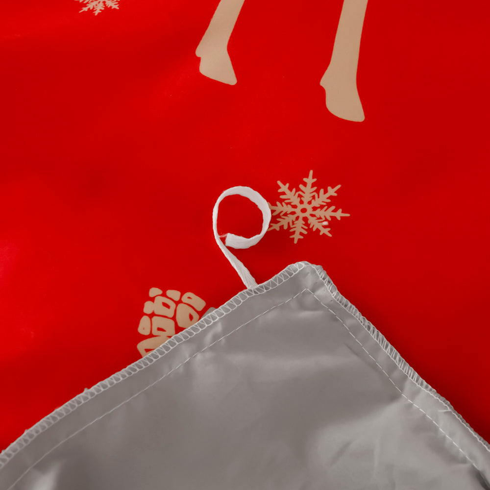 3D Deer Gift Pinecone Golden Red Christmas Quilt Cover Set Bedding Set Duvet Cover Pillowcases 469- Jess Art Decoration
