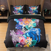 3D Zebra Elephant Leopard Floral Butterfly Quilt Cover Set Bedding Set Duvet Cover Pillowcases 486- Jess Art Decoration