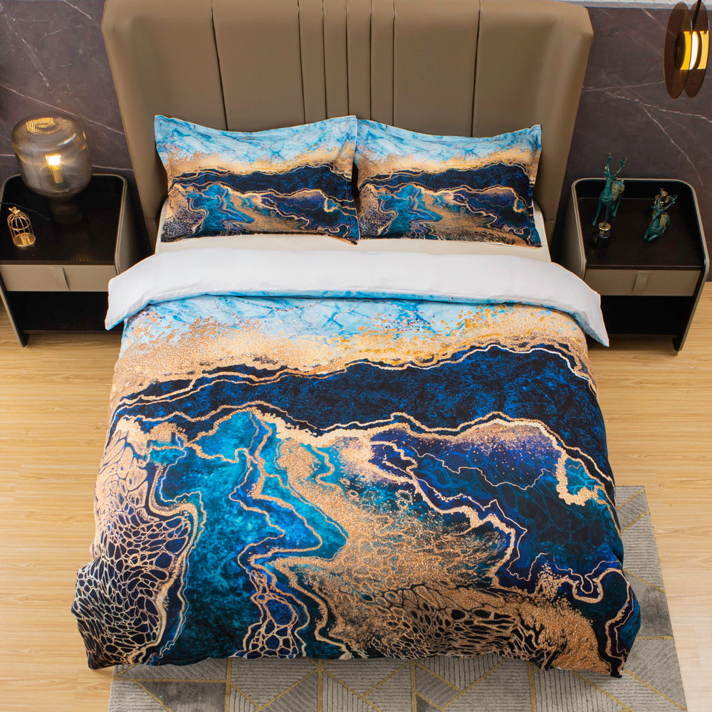 3D Watercolor Colorful Floral Quilt Cover Set Bedding Set Duvet Cover Pillowcases 487- Jess Art Decoration