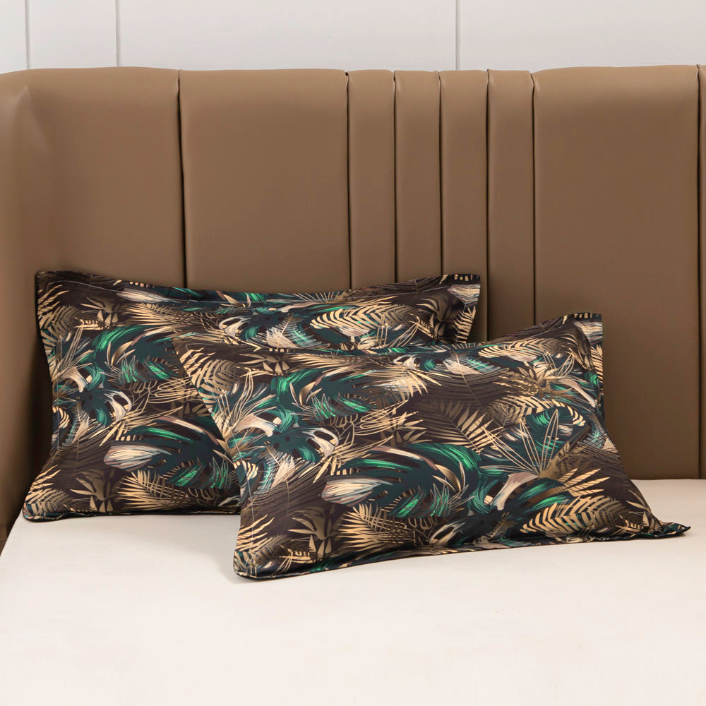 3D Green Brown Leaves Quilt Cover Set Bedding Set Duvet Cover Pillowcases 493- Jess Art Decoration