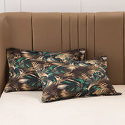 3D Green Brown Leaves Quilt Cover Set Bedding Set Duvet Cover Pillowcases 493- Jess Art Decoration