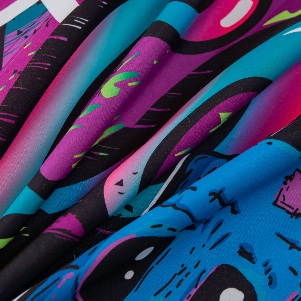 3D Colorful Graffiti Music Quilt Cover Set Bedding Set Duvet Cover Pillowcases 496- Jess Art Decoration
