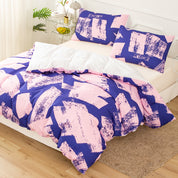3D Pink Geometric Blue Pattern Quilt Cover Set Bedding Set Duvet Cover Pillowcases 606- Jess Art Decoration