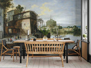 3D Oil Painting European Architecture River Boat Wall Mural Wallpaper GD 2999- Jess Art Decoration