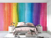 Rainbow Colors Background Contemporary Wallpaper contemporary street art wall mural for creative room or feature wall - view 