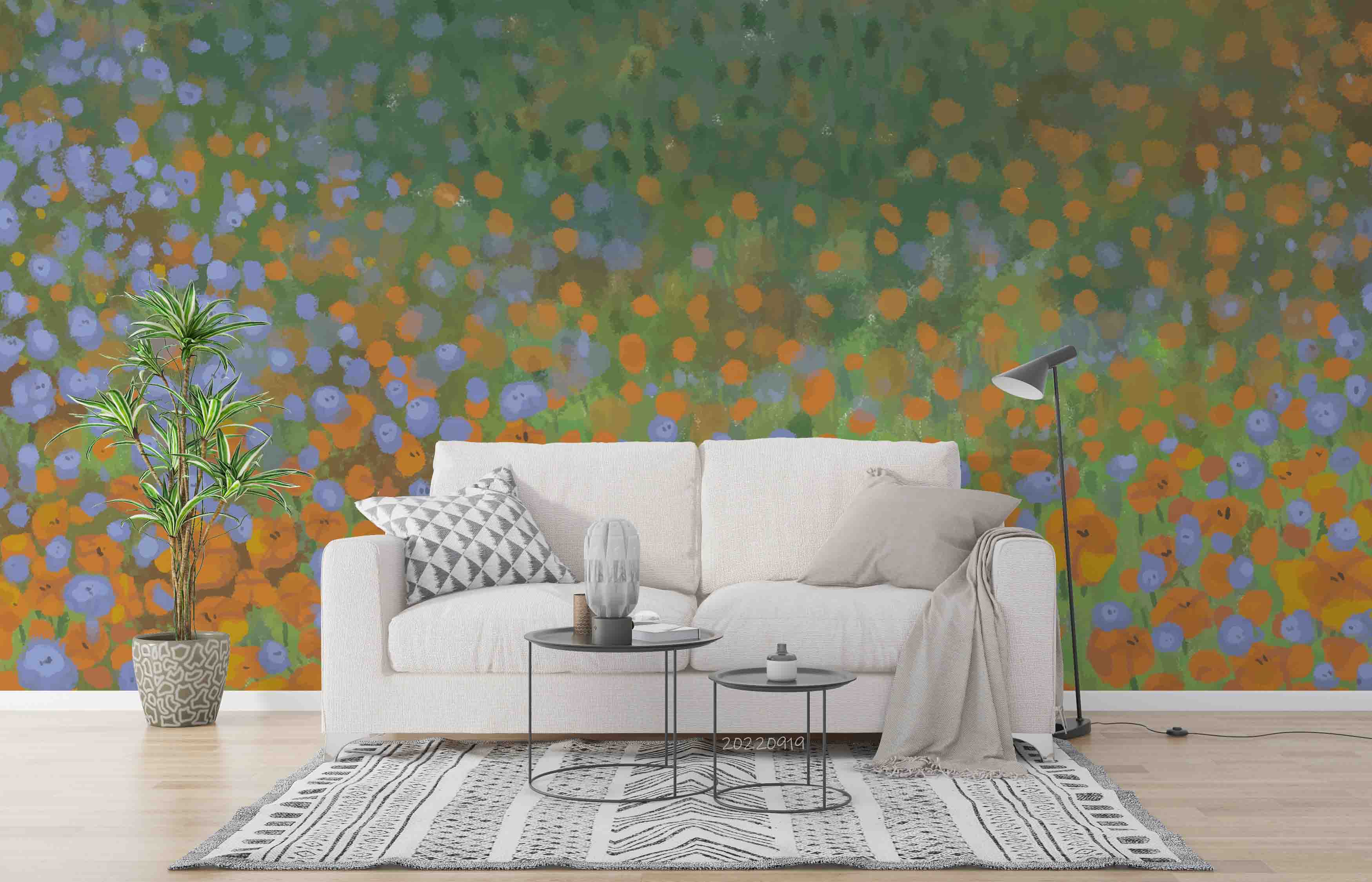 3D Blooming Poppy Field Background Wall Mural Wallpaper GD 3492- Jess Art Decoration