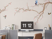 3D Animal Bird Trunk Flower Wall Mural Wallpaper YXL 15- Jess Art Decoration
