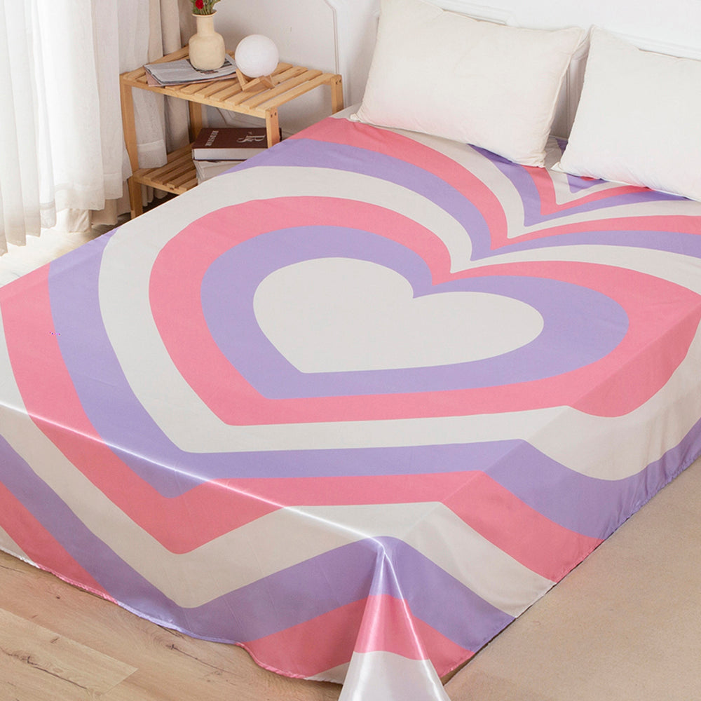 3D Pink Purple Heart Love Quilt Cover Set Bedding Set Duvet Cover Pillowcases 716- Jess Art Decoration
