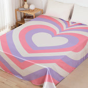 3D Pink Purple Heart Love Quilt Cover Set Bedding Set Duvet Cover Pillowcases 716- Jess Art Decoration