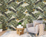 3D Retro Tropical Banana Leaf Wall Mural Wallpaper GD 4688- Jess Art Decoration
