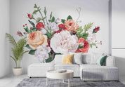 3D Colorful Floral Bouquet Background Wall Mural Wallpaper GD 3470- Jess Art Decoration