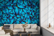3D Beautiful Blue Butterfly Wall Mural Wallpaper GD 5033- Jess Art Decoration