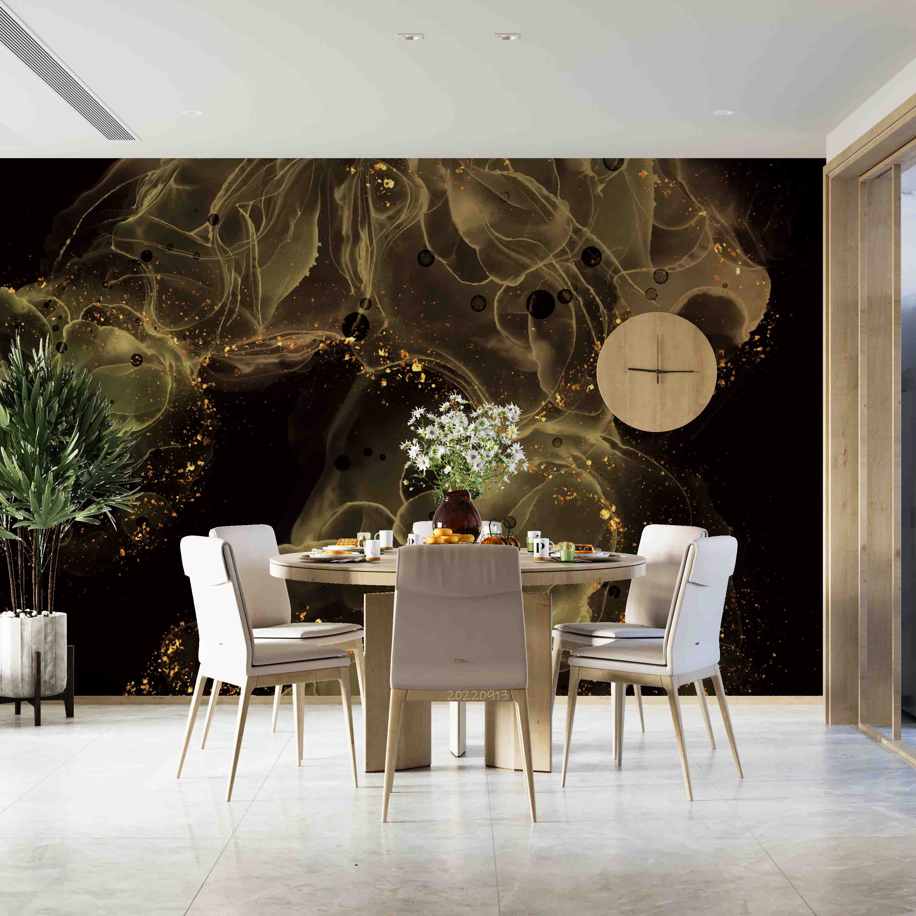 3D Gold Alcohol Ink Background Glitter Wall Mural Wallpaper GD 3553- Jess Art Decoration
