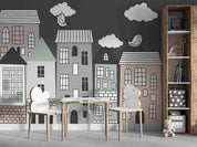 3D Cartoon City Building Kids Wall Mural Wallpaper GD 4453- Jess Art Decoration