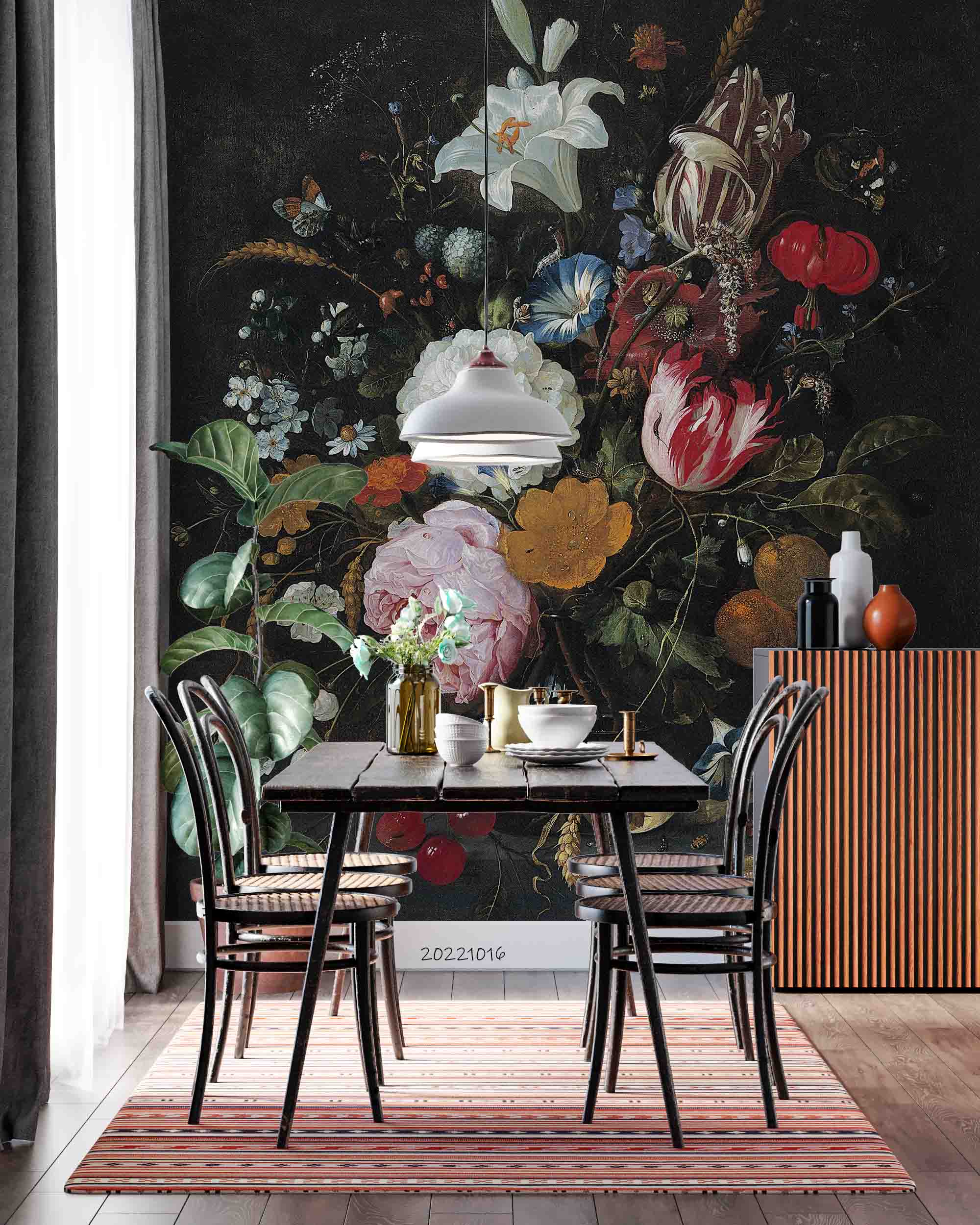 3D Oil Painting Colorful Floral Wall Mural Wallpaper GD 3001- Jess Art Decoration